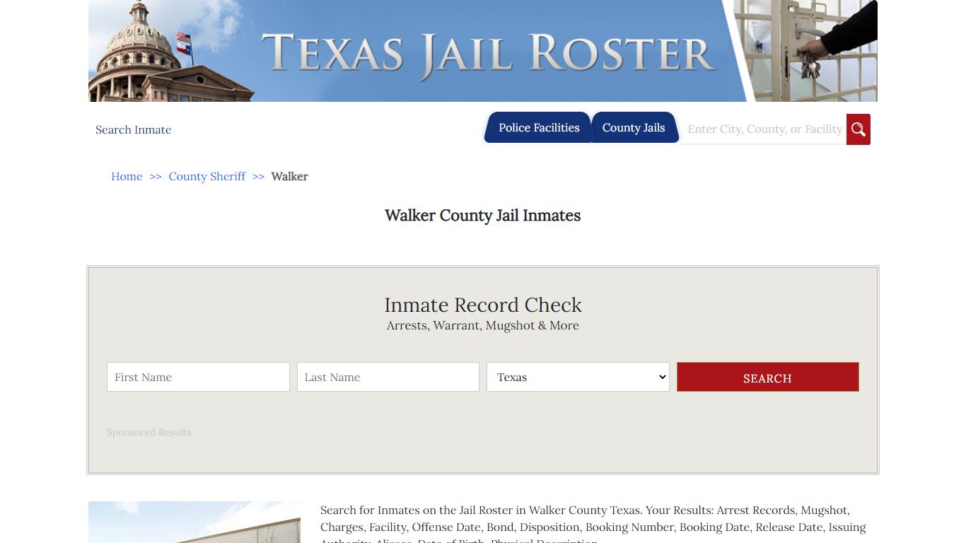 Walker County Jail Inmates - Jail Roster Search